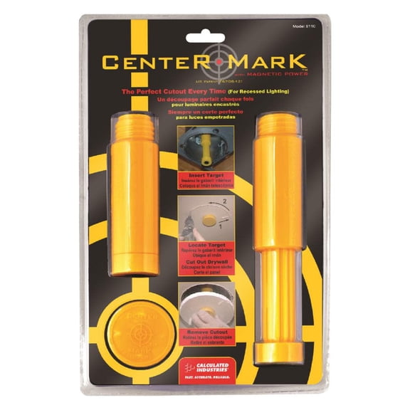 calculated industries 8110 center mark drywall recessed lighting cutout locator tool