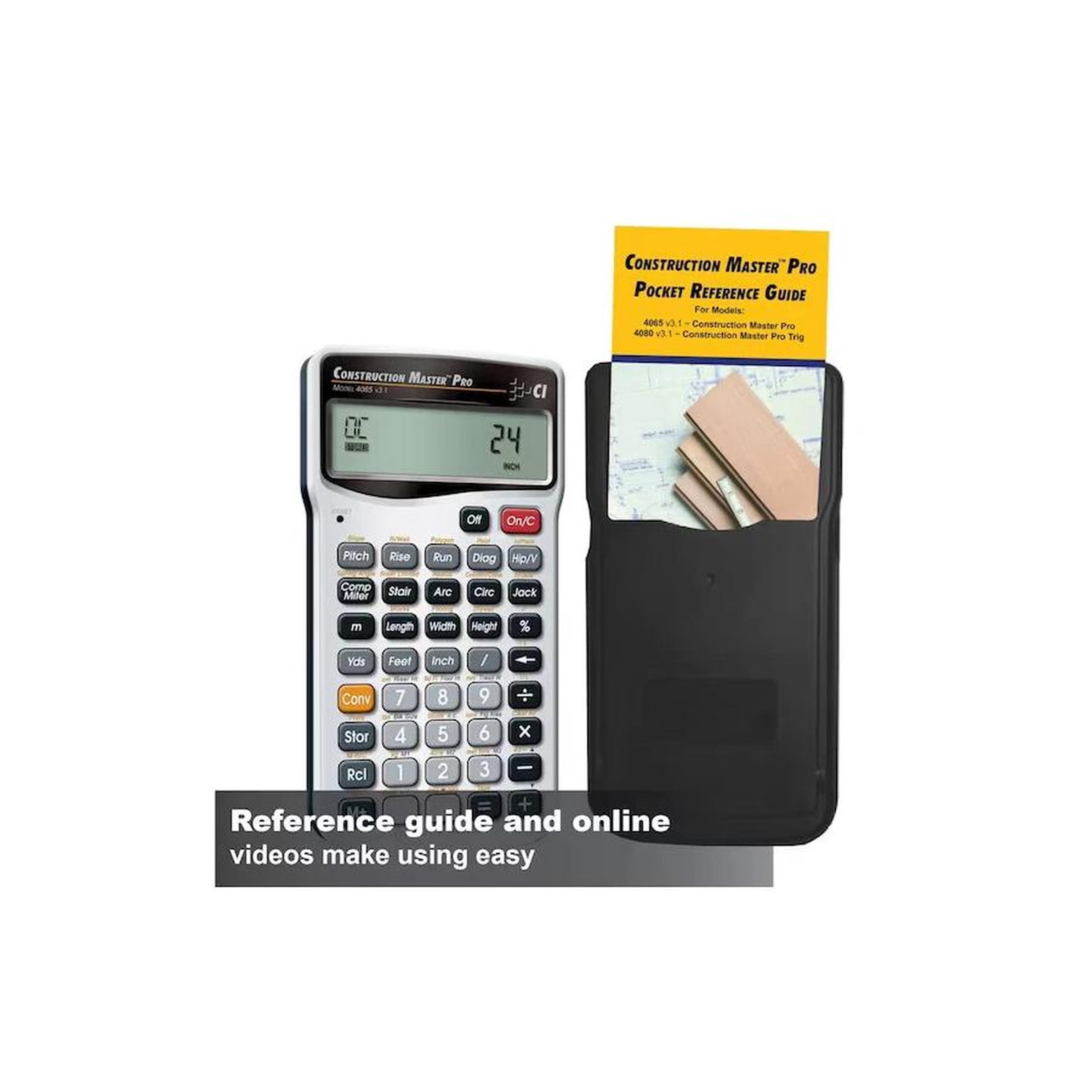 Calculated Industries Construction Calculator,Pro,5 5/8x3 In 4065 Calculated