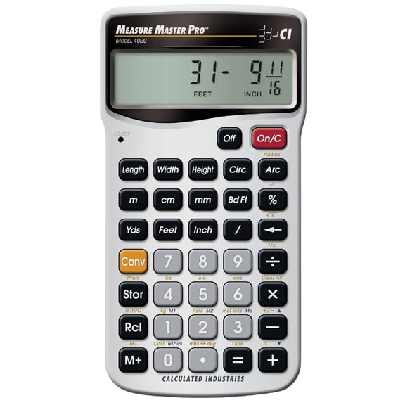 Calculated Industries Measure Master Pro Measurement Conversion Calculator, Black