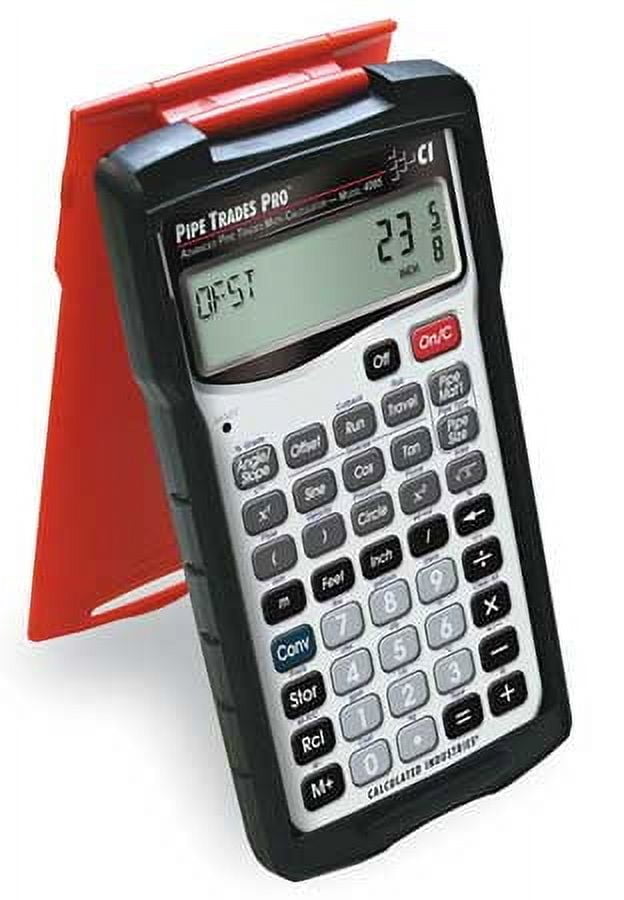 Calculated Industries PipeTrades Construction Portable with Armadillo Hard Case Calculator, Black