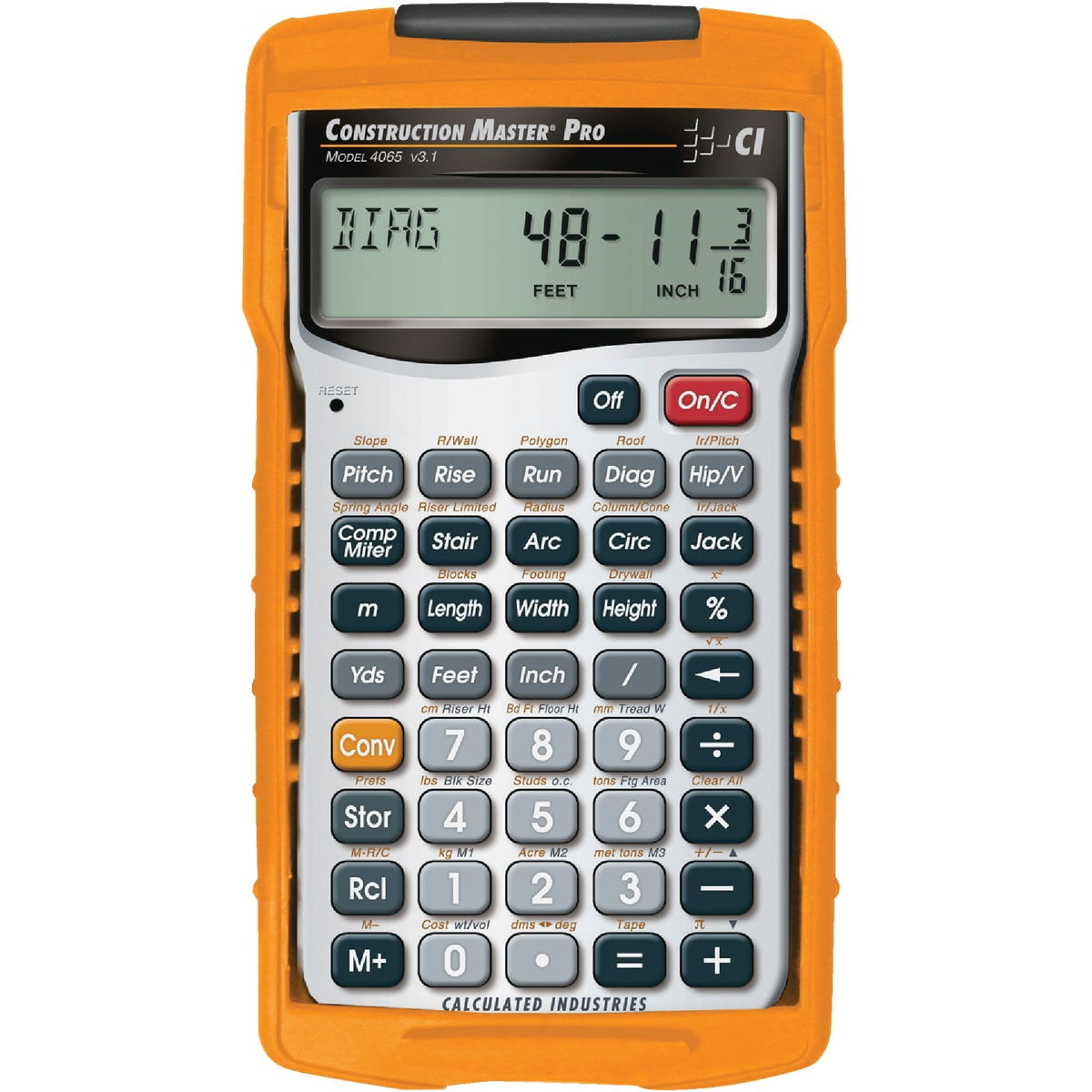 Calculated industries 4065 Construction Master Pro Feet-Inch-Fraction Calculator, Black