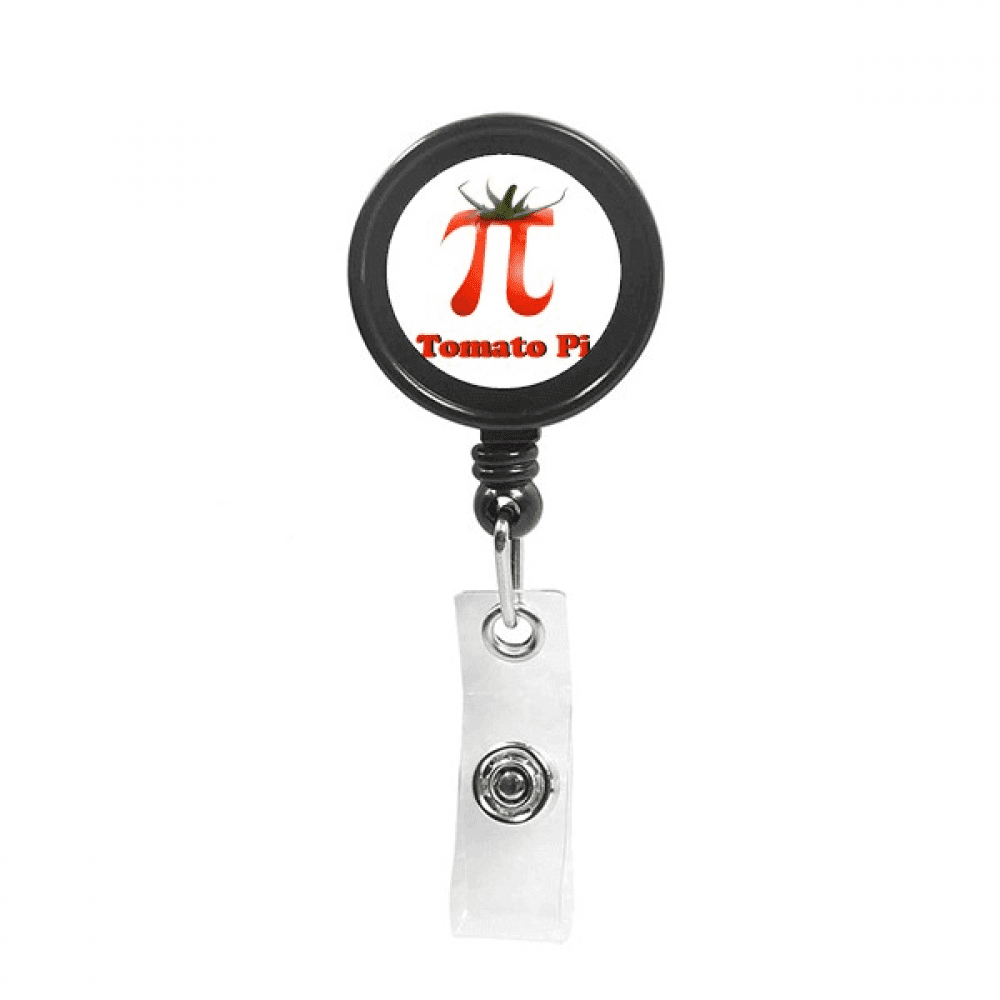 Calculating Mathematical Pi Tomato Retractable Keychain Badge Holder ID Badge