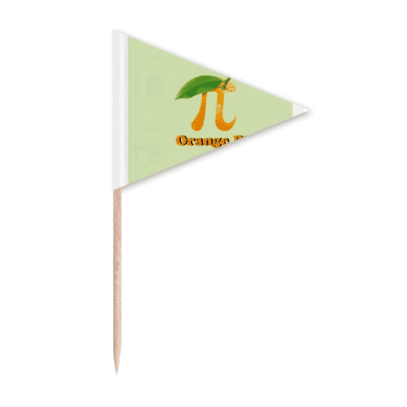 Calculation Mathematical Pi Orange Toothpick Triangle Cupcake Toppers Flag