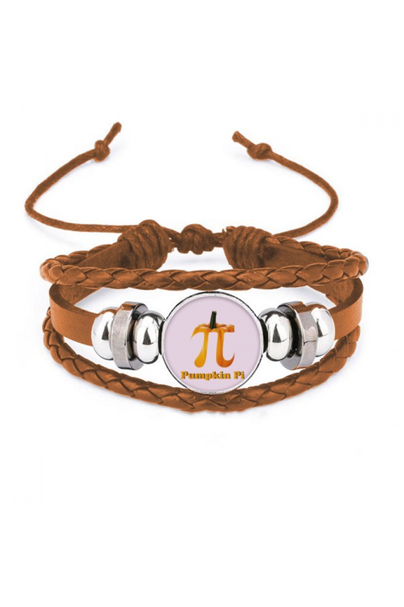 Calculation Mathematical Pi Pumpkin Bracelet Wristband Leather Jewelry Ornament
