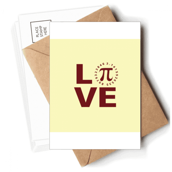 Calculation ODigital Pi Love Postcards Envelopes Blank Note Cards Mailing