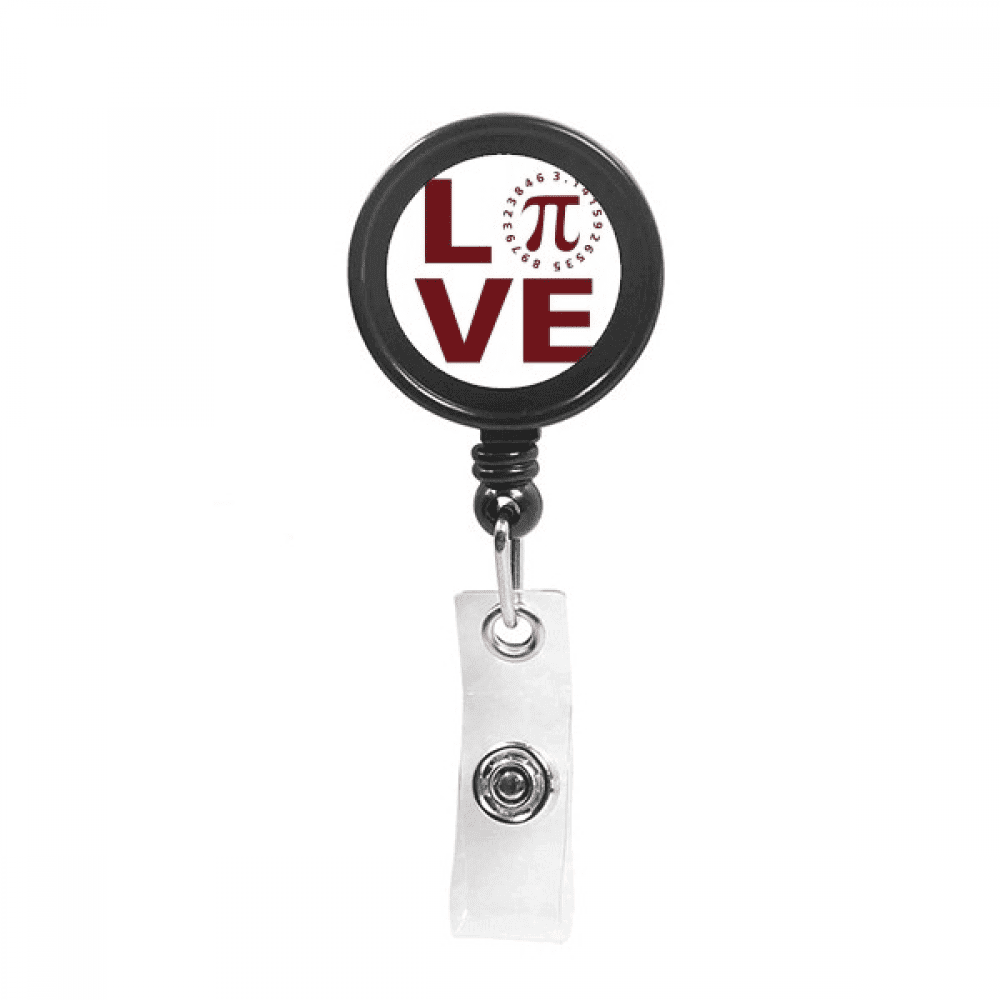 Calculation ODigital Pi Love Retractable Keychain Badge Holder ID Badge