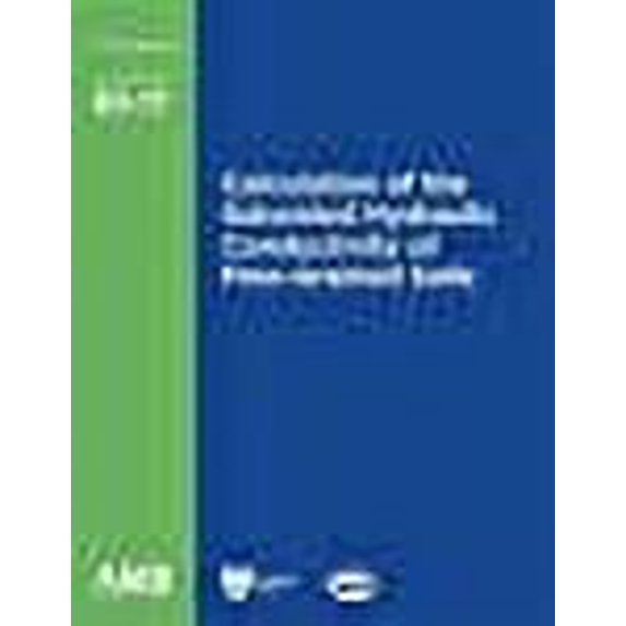 Calculation of the Saturated Hydraulic Conductivity of Fine-Grained ...