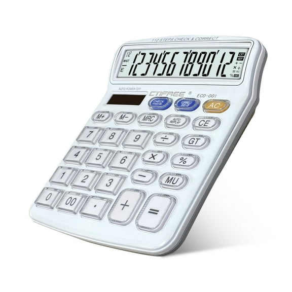 Calculator,And Function Lcd Display 112 Kids And Lcd Function 112 Button 112 Solar And Check And Kids Function Suitable Office Display Button Function Suitable Solar 12 Solar White