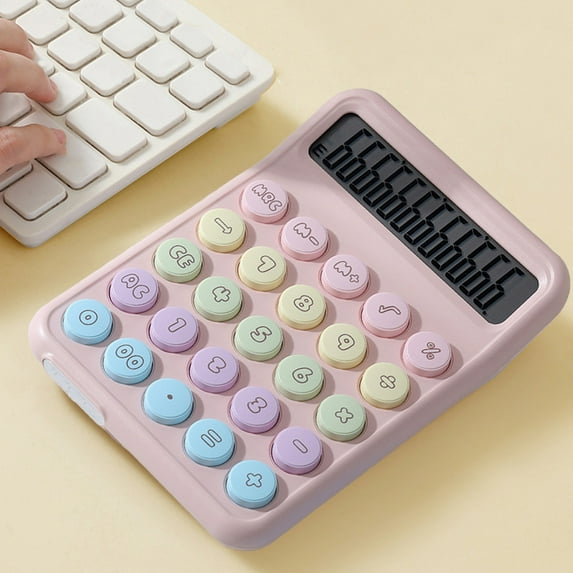 Calculator Campus Dopamine Color Calculator Large Screen 12 Digit Display Office Finance Portable Calculator For Elementary School Teens For Office Home