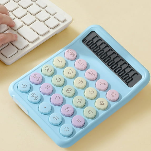 Calculator Campus Dopamine Color Calculator Large Screen 12 Digit Display Office Finance Portable Calculator For Elementary School Teens For Office Home