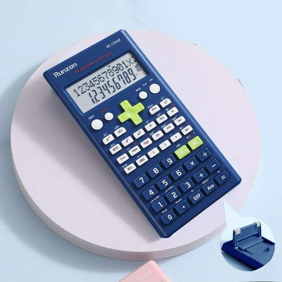 Calculator Case, Cetaka Protective Flip Cover for Scientific Calculator, Colorful ABS Hard Shell with Stand for 82MS Business Accounting Exam, Dark Blue