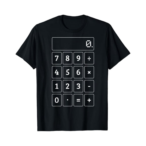 Calculator Costume Lazy Halloween Math Teacher Nerd T-Shirt Size S-5XL