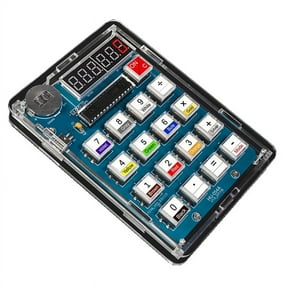 Calculator DIY Kit 51 Microcontroller Homemade Digital Tube Calculator Circuit Board Welding Training Electronic Kit,1 set * calculator DIY kit 1 * shell,As Shown