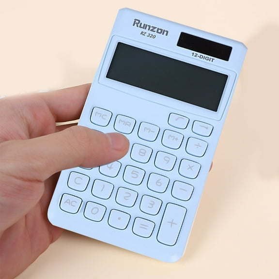 Calculator,Desktop Calculator With Extra Large LCD Screen– Dual Power (Solar + Battery),12-Digit Big Button Financial Calculator For Office School Home And Business