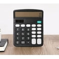 thumbnail image 1 of Calculator,Electronic Desktop Calculator with 12 Digit Large Display, Solar Battery LCD Display Office Calculator,Black, 1 of 4