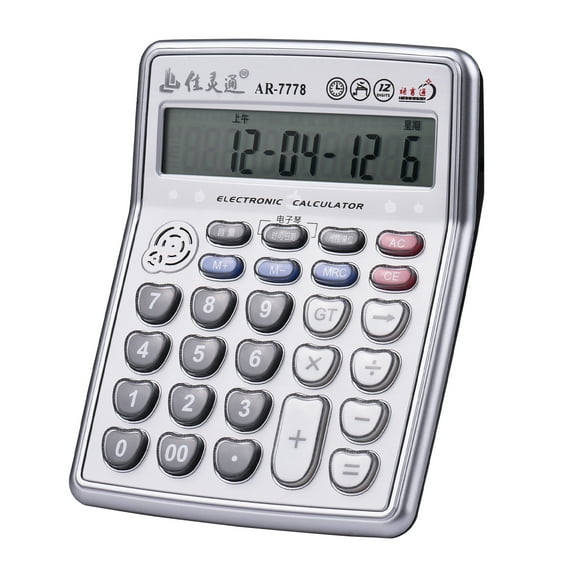 Calculator,Function Office Business Date Alarm Clock Display Counter Buttons Counter Buttons With Piano Play Time Buttons With Musical Lcd Display Counter Play Time Date Supplies Koeb