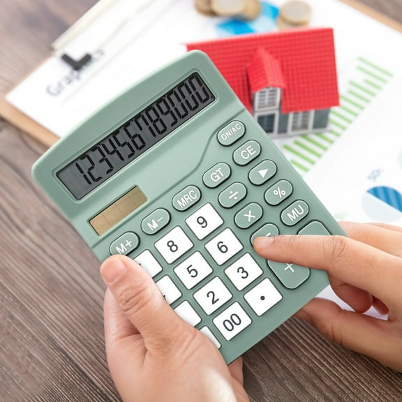 Calculator-Power Handheld Desk Calculator With 12 Digit Large LCD Display For Students & Kids