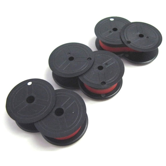 Calculator Ribbons Compatible with Canon MP49D Black Red Ink Ribbon (3 Pack)