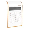 thumbnail image 1 of Calculator, Slim Elegant , Office/Home Electronics, Dual Powered Desktop Calculator, Solar Power, 10 Digits, Tilted LCD Display, Inclined , White, 1 of 8
