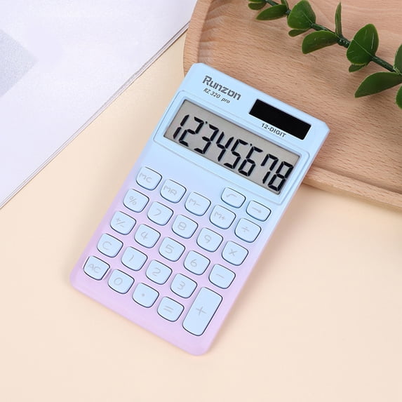 Calculators Desktop, Solar Powered Calculator Large Display And Buttons Clear Large LCD Display For Office School Home And Business Use