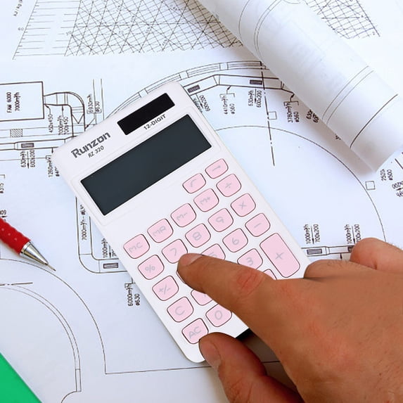Calculators Desktop, Solar Powered Calculator Large Display And Buttons Clear Large LCD Display Ideal For Office School Home And Business Use