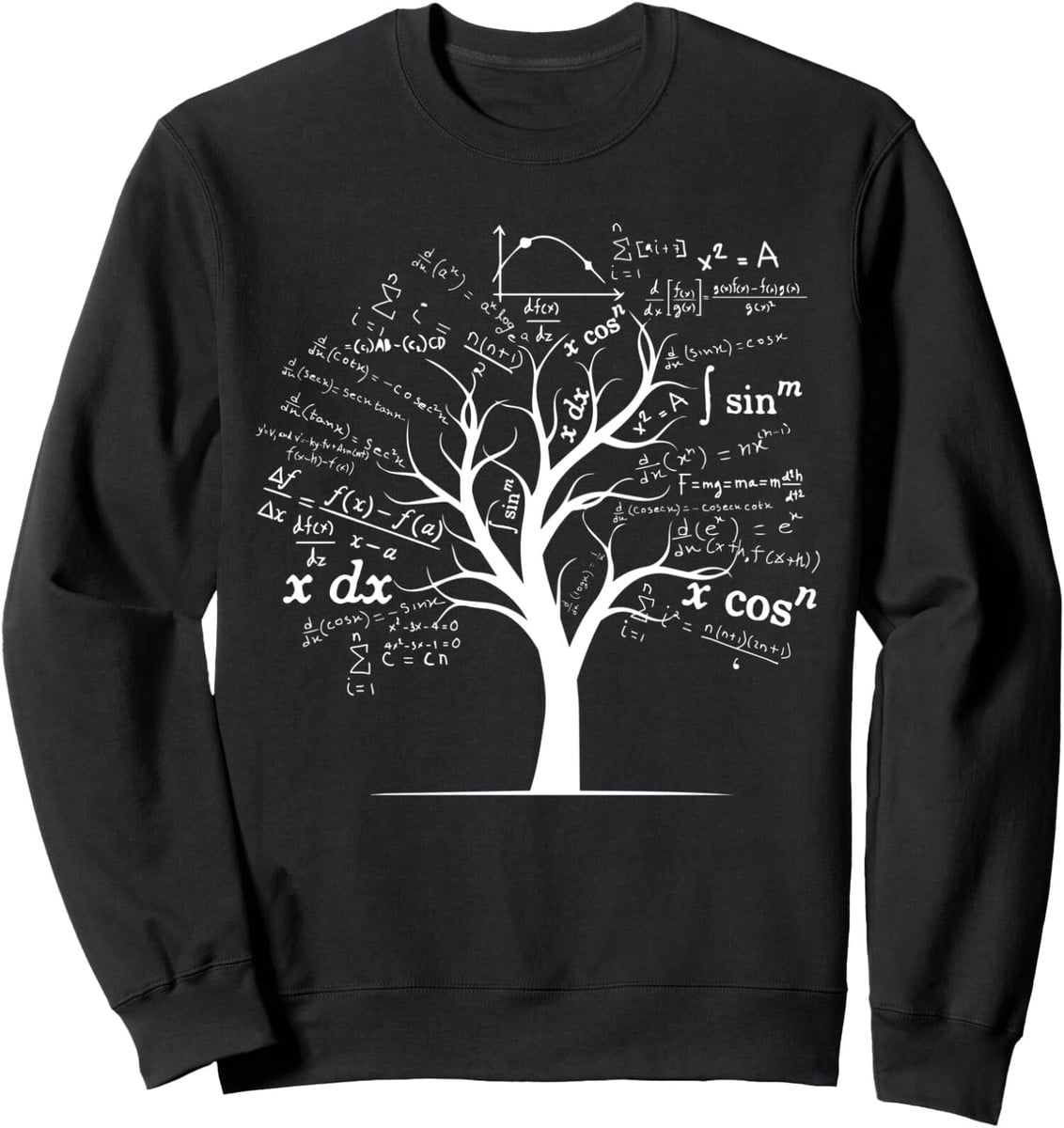 Calculus Algebra Tree Math Teacher Nerd Geek Gift Fun Unisex Sweatshirt ...