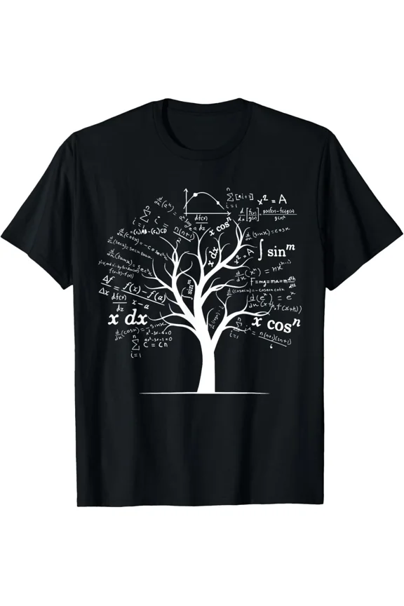 Calculus Algebra Tree Math Teacher Nerd Geek Gift Fun Unisex T-Shirt, for men & women, up to size 5XL