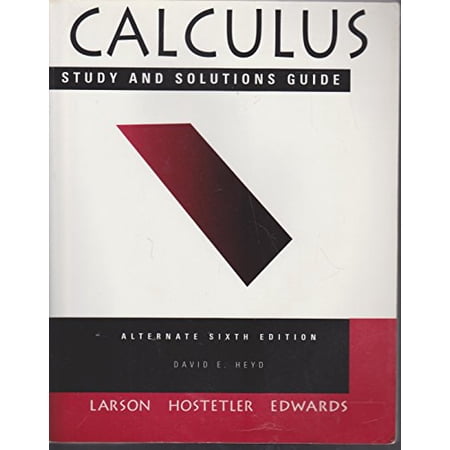 Pre-Owned Calculus With Analytic Geometry Alternate (Study and Solutions Guide) (Paperback) 0395888409 9780395888407