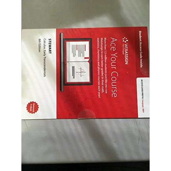 WebAssign Printed Access Card for Stewart's Calculus: Early Transcendentals, 8th Edition, Multi-Term, 9781337771474, 1337771473, Paperback, 8 edition