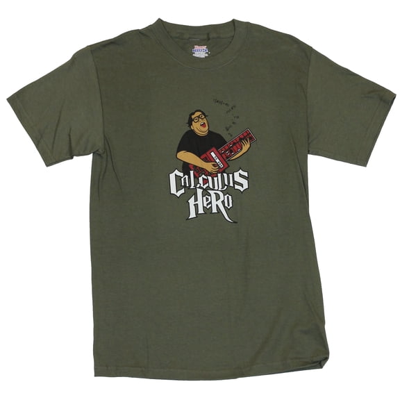 Calculus Hero Mens T-Shirt - Guitar Hero Parody Image (Large)