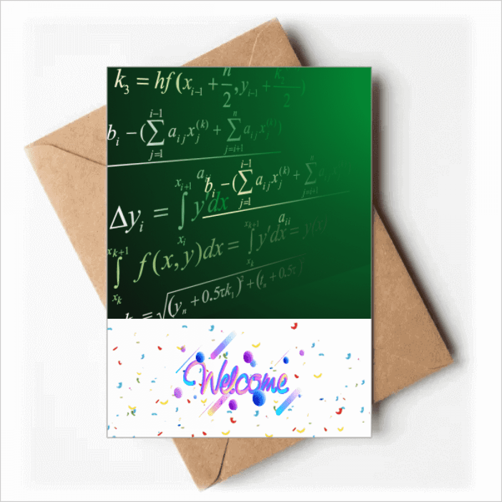 Calculus Mathematical Formulas Painted Stick Back Greeting