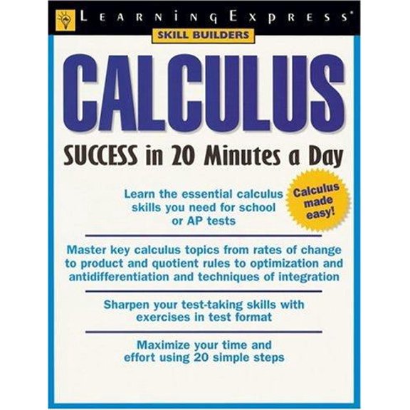 Pre-Owned Calculus Success in 20 Minutes a Day (Paperback) 1576855368 9781576855362