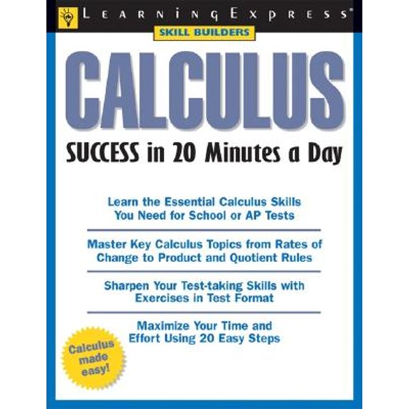 Pre-Owned Calculus Success in 20 Minutes a Day (Paperback) 1576855368 9781576855362