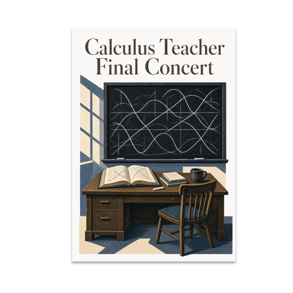 Calculus Teacher Final Concert - Math Educator - 13x19 Poster Print