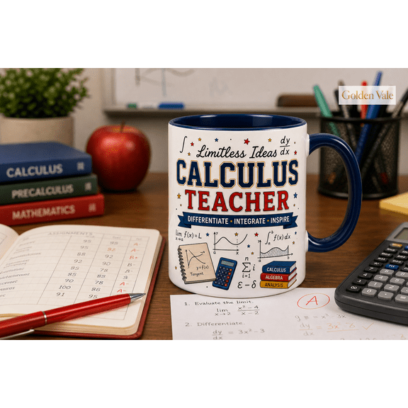 Calculus Teacher Mug with Limitless Ideas Math Gift for Educators