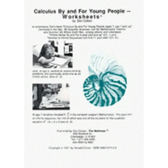 Pre-Owned Calculus by and for Young People-Worksheets (Paperback) 0962167452 9780962167454