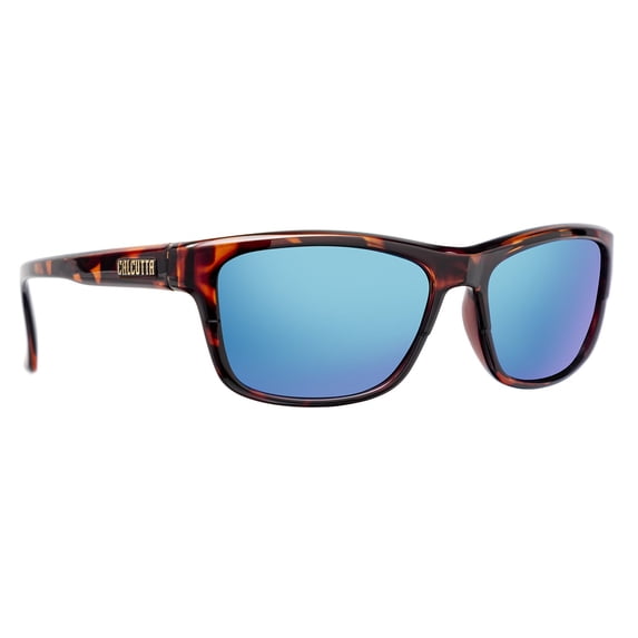 Calcutta Finley Discover Series Sunglasses Shiny Tortoise Frame Blue Mirror