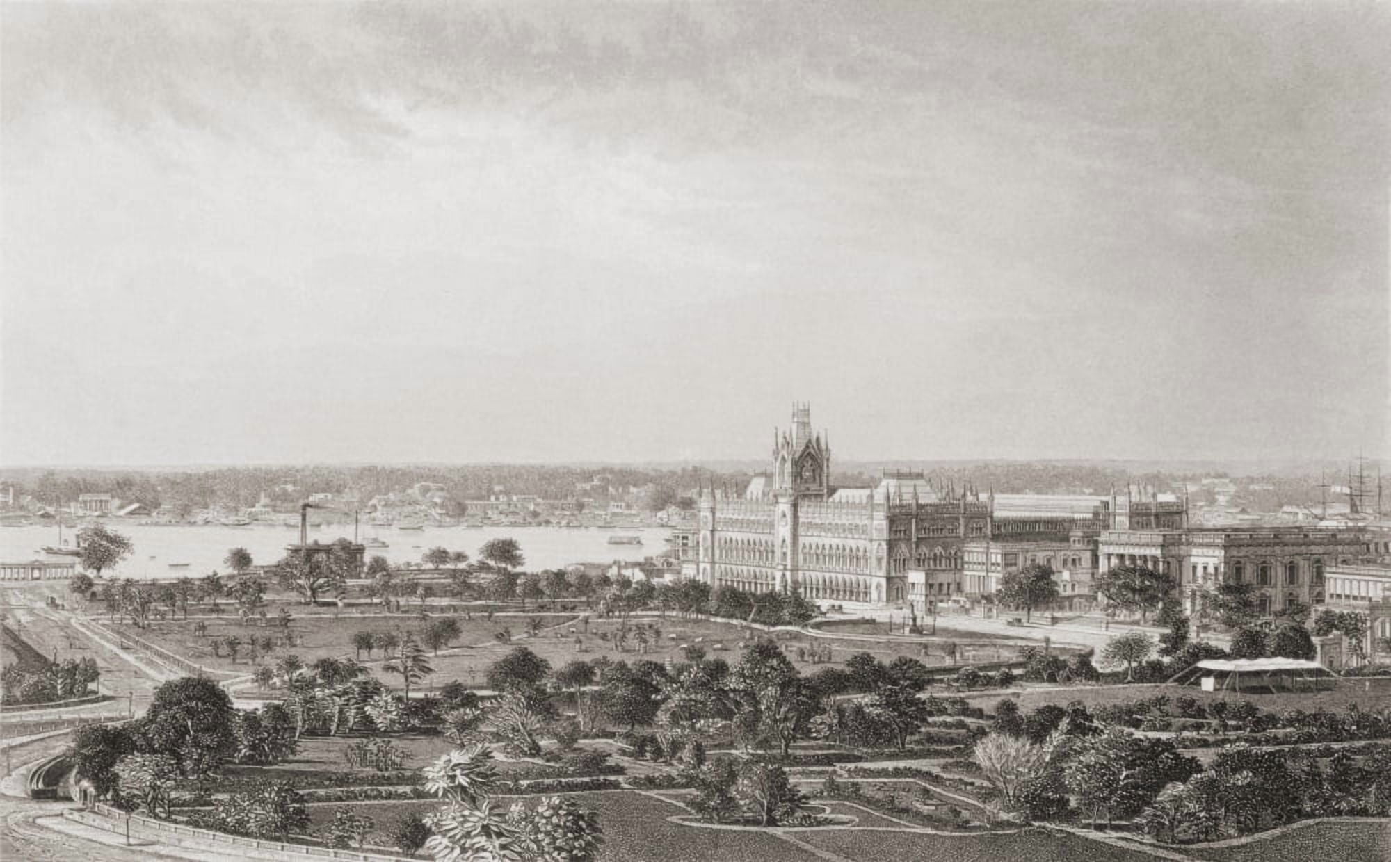 Calcutta India From A 19Th Century Print From The Age We Live In A History Of The Nineteenth Century Canvas Art - Ken Welsh  Design Pics (18 x 11)