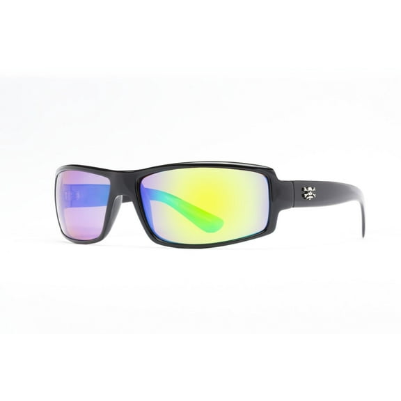 Calcutta Norton Polarized Sunglasses Matte Black Frame/Green Mirror Lens