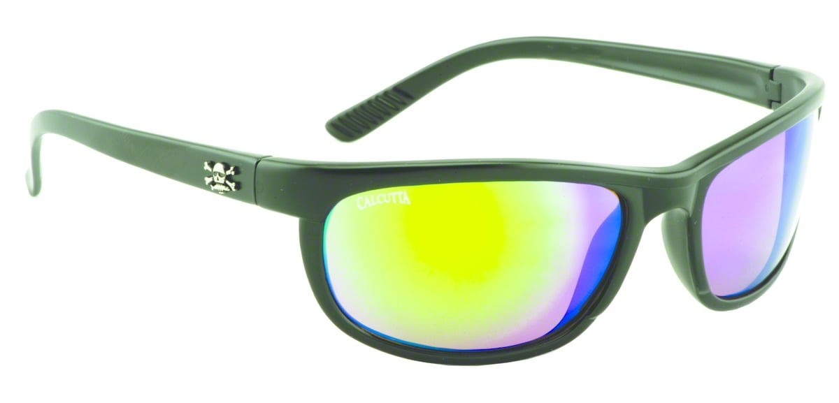 Calcutta RP1GM Rockpile Sunglasses Matte Black Frame And Green Mirror Lens  