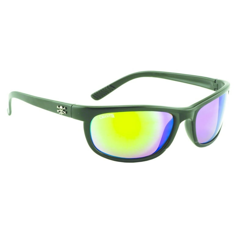 Calcutta RP1GM Rockpile Sunglasses Matte Black Frame And Green Mirror Lens