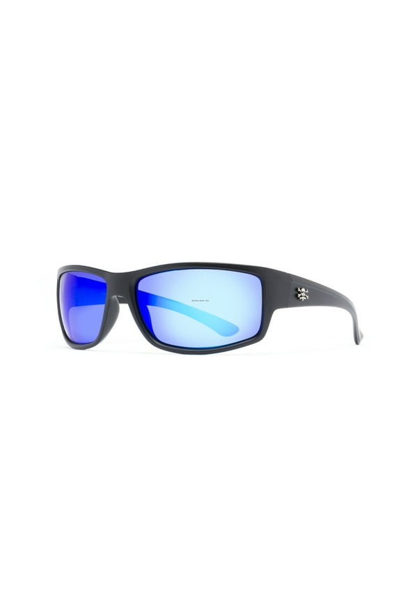 Arena Polarized Sunglasses Matte Black Frame/Blue Mirror Lens