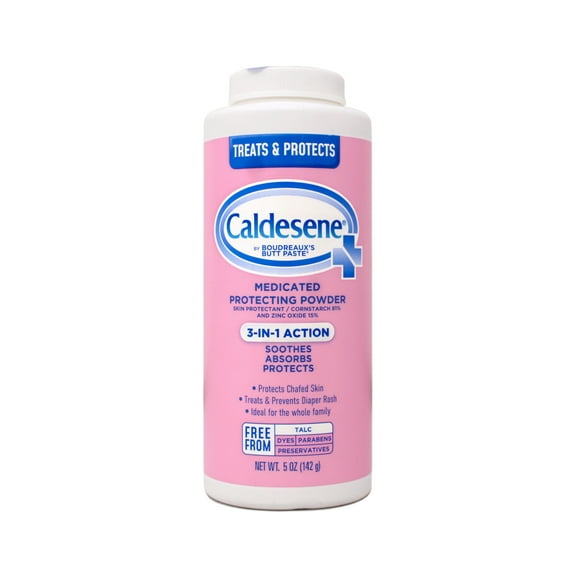 Caldesene Medicated Protecting Powder for Chafed Skin, Treats & Prevent Diaper Rush, 5 OZ