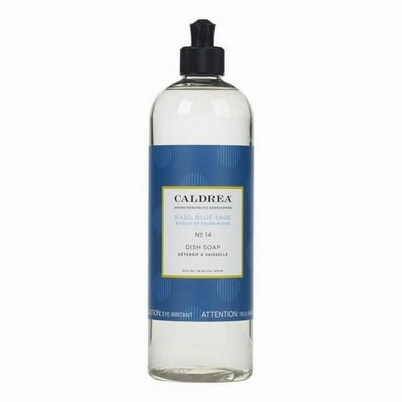 Caldrea Dish Soap, Basil Blue Sage, 16 Fluid Ounce