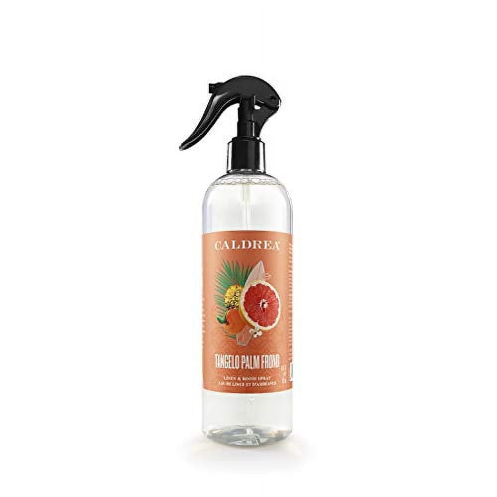 Caldrea Linen and Room Spray Air Freshener, Made with Essential Oils, Plant-Derived and Other Thoughtfully Chosen Ingredients, Tangelo Palm Frond Scent, 16 oz (Packaging May Vary)
