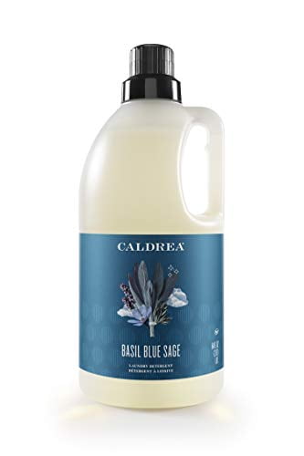Caldrea Liquid Laundry Detergent, Effective for all Fabrics and all Temperatures, Basil Blue Sage Scent, 64 oz (Packaging May Vary)(pack of 1)