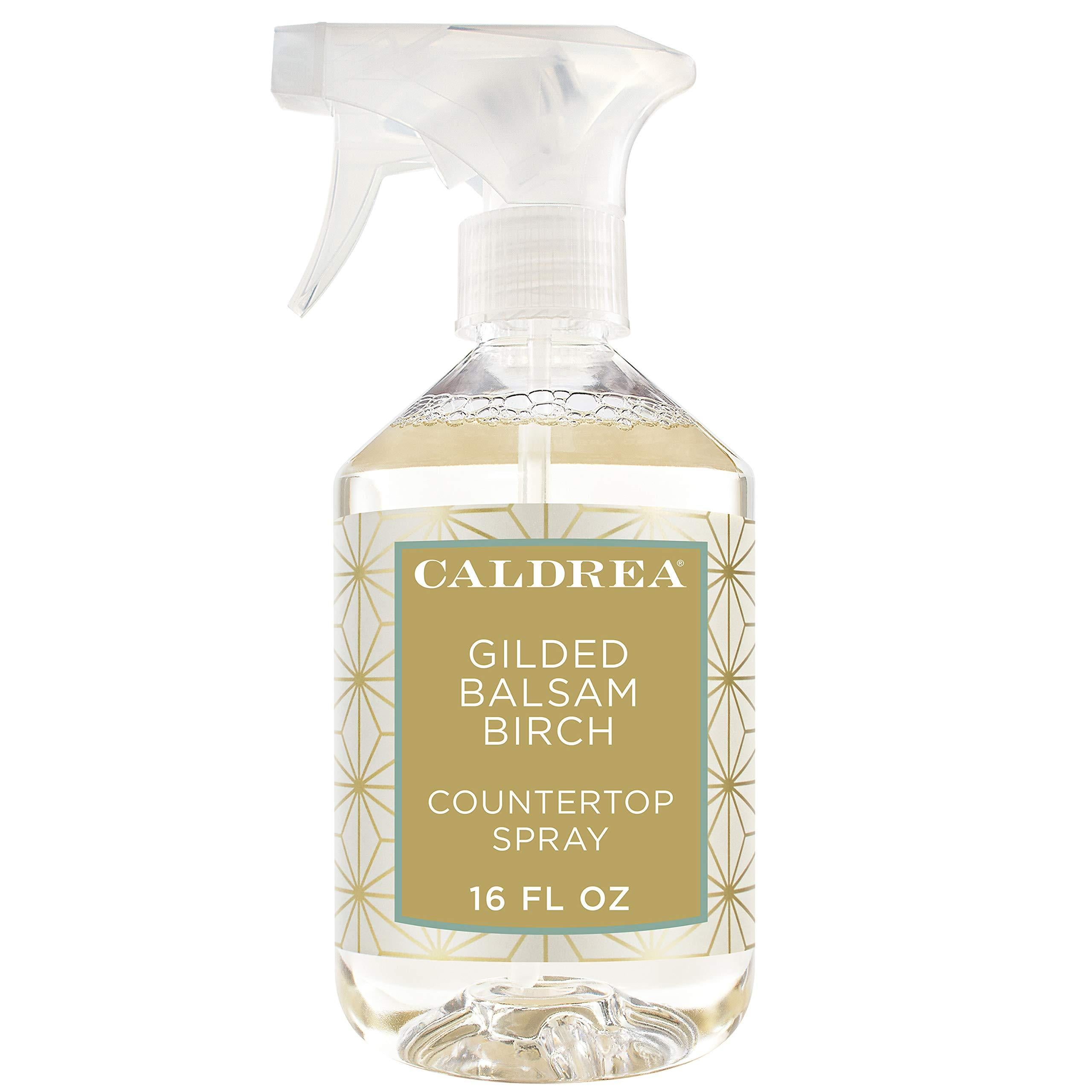 Caldrea Multi-surface Countertop Spray Cleaner, Made with Vegetable Protein Extract, Gilded Balsam Birch Scent, 16 oz