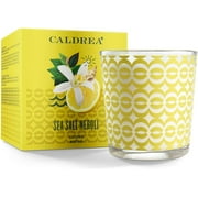 Caldrea SEA SALT NEROLI 1" x 1" paraffin Beeswa x candles, Yellow