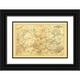 thumbnail image 1 of Caldwell 24x17 Black Ornate Wood Framed with Double Matting Museum Art Print Titled - Pennsylvania Railways - Caldwell 1877, 1 of 4
