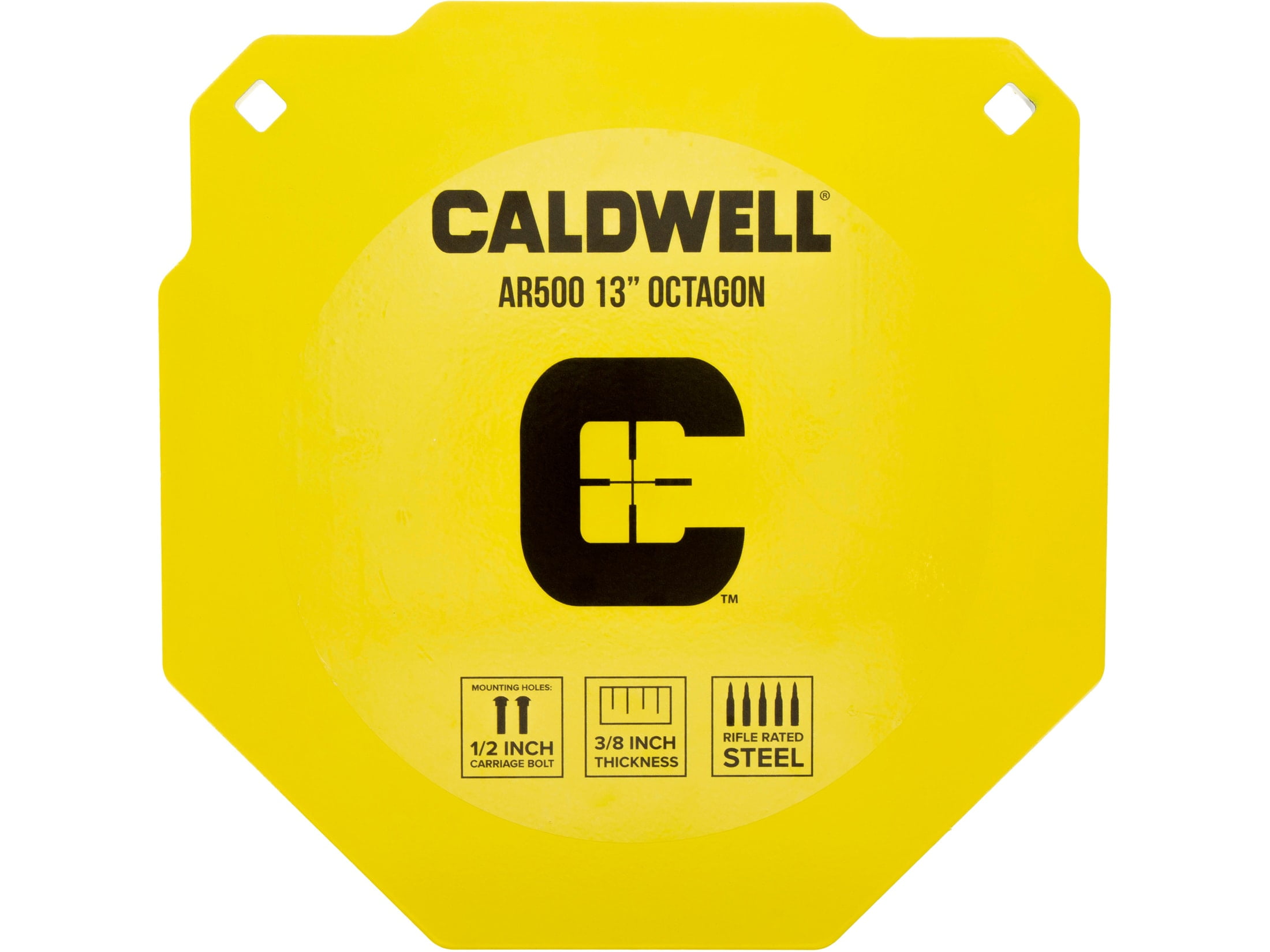Caldwell 13" Octagon 3/8" AR500 Steel Target